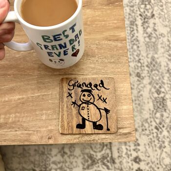 Engraved Coasters With Child's Drawing, 9 of 10