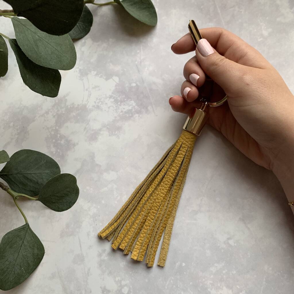 Image of Leather Tassel Keyring