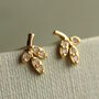 Jewel Leaf Stud Earrings, thumbnail 1 of 6