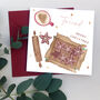 Personalised Wife Gingerbread Star Christmas Card, thumbnail 3 of 3