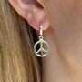 Sterling Silver Peace Earrings, thumbnail 1 of 6