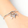 Personalised Double Initial Silver Bracelet, thumbnail 7 of 8
