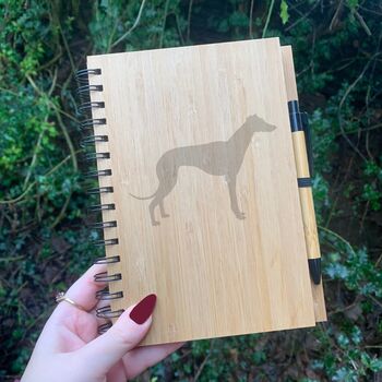 Personalised Greyhound Dog Engraved Notebook, 3 of 4