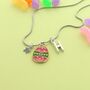 Kids Personalised Easter Egg Necklace, thumbnail 1 of 2