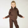 Walnut Fleeced Tracksuits Kids Ribbed Cotton, thumbnail 9 of 11