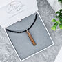 Personalised Wooden Men's Geometric Necklace, thumbnail 1 of 5