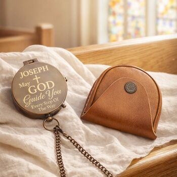 Personalised Baptism Keepsake Bronze Compass, 9 of 10