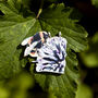 Inky Bumblebee Eco Wooden Pin Brooch, thumbnail 5 of 8