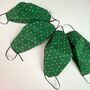 Green Patterned Cotton Face Mask Reusable, thumbnail 3 of 3