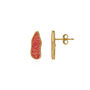 Molten Dripping Coral Sterling Silver Earrings, thumbnail 2 of 3