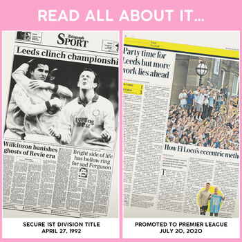 Leeds Personalised Football Telegraph Book, 9 of 12