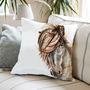 Inky Horse Large Luxury Cushion And Inner, thumbnail 2 of 4