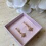 Gold Plated Dainty Star Drop Earrings, thumbnail 3 of 6
