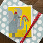 Mini Elephant 1st Birthday Card, thumbnail 4 of 5