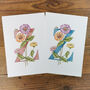 Z Is For Zinnia Pink Or Blue Initial Print, thumbnail 1 of 11