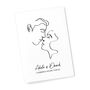 Personalised Romantic Line Art Kissing Couple Print, thumbnail 5 of 11