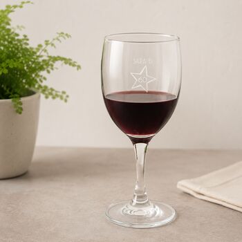 Engraved Wine Glass Personalised Gift For 60th Birthday, 2 of 8
