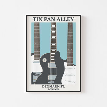 Tin Pan Alley Print | London Guitar Music Poster, 2 of 8