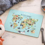 Personalised Kids Map Table Place Mat Board Gift, thumbnail 4 of 4