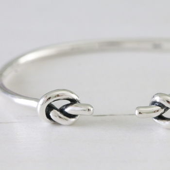 Sterling Silver Friendship Knot Bangle, 4 of 5
