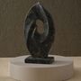 Spiral Travertine Sculpture With Swirling Form, thumbnail 1 of 3