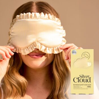 Silver Cloud Satin Frilly Sleep Mask Buttercup Collection, 4 of 4