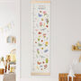 Personalised Butterflies And Flowers Height Chart, thumbnail 1 of 6