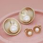 9ct Gold Pearl Earrings. Solid Gold Stud Earrings, thumbnail 7 of 11
