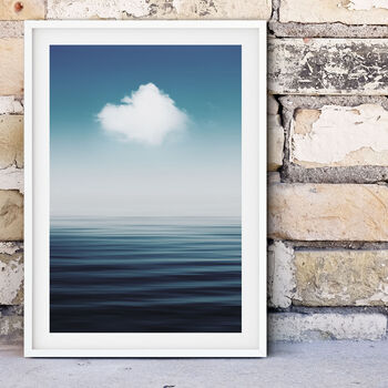 Relaxing Calm Ocean And Cloud Photography Print, 2 of 3