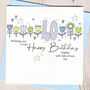 Personalised 40th Birthday Floral Card, thumbnail 1 of 2