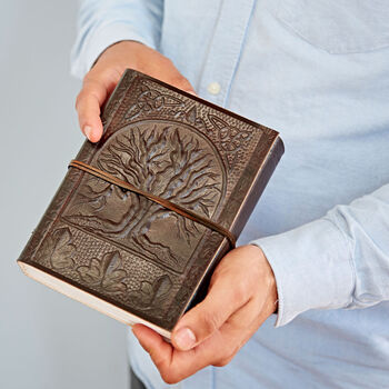 Handmade Tree Of Life Leather Journal, 2 of 10