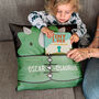 Personalised 'Name Osaurus' Dinosaur Pocket Cushion, thumbnail 1 of 4