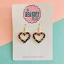 Small Glitter Heart Earrings *More Colours Available*, thumbnail 1 of 5