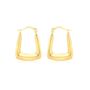 9ct Yellow Gold Triangle Hoop Earrings, thumbnail 3 of 4