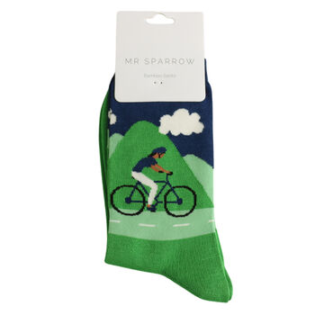 Mountain Bike Men's Bamboo Socks, 5 of 7