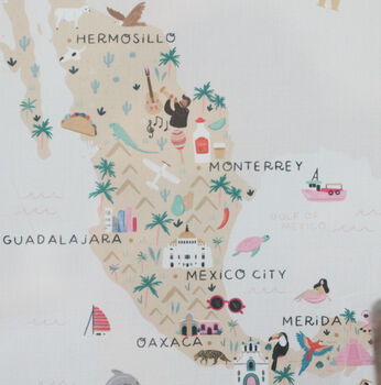 Mexico Illustrated Map, 2 of 4