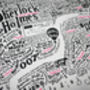 Literary Central London Map Screenprint, thumbnail 3 of 3