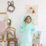 Mint Bunny Rabbit Kids Snuggle Hoodie /Wearable Blanket, thumbnail 2 of 5
