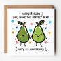 4th Anniversary Card Fruit, thumbnail 1 of 4
