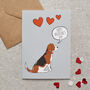 Beagle Valentine's Card From Or To Your Favourite Dog, thumbnail 1 of 11