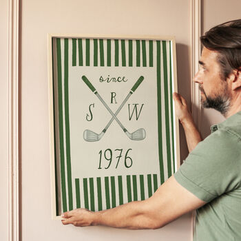 Personalised Golf Print Gift For Golfer, 2 of 11