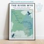 Personalised River Wye Map Art Print, thumbnail 6 of 10