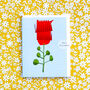 Red Dainty Bloom Mini Greetings Card, thumbnail 1 of 5