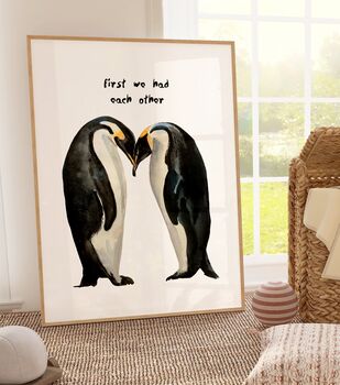 Penguins 'First We Had Each Other' Print Set Of Three, 2 of 4