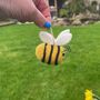 Little Felt Bumble Bee Decoration, thumbnail 4 of 5