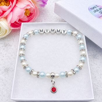 Personalised Birthstone Bracelet Birthday Gift For Her Inc Free Gift Box And Message, 4 of 13