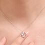 Sterling Silver Moonstone And Mobius Circle Pendant Necklace, thumbnail 5 of 11