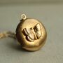 Gold Brass Butterfly Locket, thumbnail 1 of 8