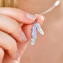 Personalised Silver Two Feather Necklace, thumbnail 3 of 10