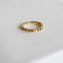 Garnet Angled 18k Gold Plated Vermeil Ring, thumbnail 3 of 6